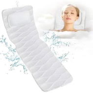 Detailed information about the product Full Body Bath Pillow, Bath Pillows for tub with Non-Slip Suction Cups, Spa Bathtub Pillow for Head Neck Shoulder and Back Support