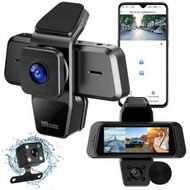 Detailed information about the product Full HD 1080P Dash Cam 3 Channel WiFi Car DVR Front Inside Rear Camera Night Vision G-sensor Motion Detection Loop Recording App Control