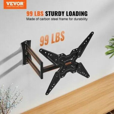 Full Motion TV Mount Fits for Most 26-55 inch TVs, Swivel Tilt Horizontal Adjustment TV Wall Mount Bracket with Articulating Arm, Max VESA 400x400mm , Holds up to 99 lbs