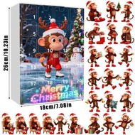 Detailed information about the product Funny Monkey 2025 Advent Calendar 24DAYS Christmas TREE Blind Box 2D Flat Acrylic Ornament 2026 Countdown Christmas Gift