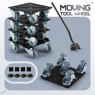 Detailed information about the product Furniture Dolly Mover 5 Wheel Moving Lifter Slider Trolley Tool Set 360 Degree Swivel Steel Heavy Duty 500kg Appliance Equipment Sofa Bed Piano Safe