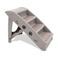 Detailed information about the product Furtastic Foldable Pet Stairs in Grey - 50cm Dog Ladder Cat Ramp with Non-Slip Mat for Indoor a
