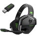 G06 Dual Wireless Gaming Headset with Microphone for PS5, PS4, PC, Low Latency Audio, 40-Hour of Playtime, 50mm Drivers (Black-Green). Available at Crazy Sales for $69.95