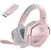 G06 Dual Wireless Gaming Headset with Microphone for PS5, PS4, PC, Low Latency Audio, 40-Hour of Playtime, 50mm Drivers (Pink). Available at Crazy Sales for $69.95