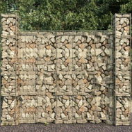 Detailed information about the product Gabion Baskets 3 Pcs Galvanised Steel 25x25x197 Cm