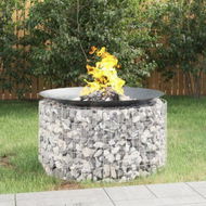 Detailed information about the product Gabion Fire Pit Ã˜ 100 cm Galvanised Iron