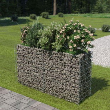 Gabion Planter Galvanised Steel 180x50x100 Cm