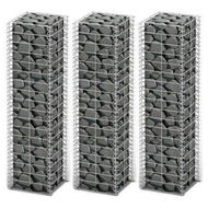 Detailed information about the product Gabion Set 3 Pcs Galvanised Wire 25x25x100 Cm