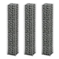 Detailed information about the product Gabion Set 3 Pcs Galvanised Wire 25x25x150 Cm