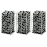 Detailed information about the product Gabion Set 3 Pcs Galvanised Wire 25x25x50 Cm