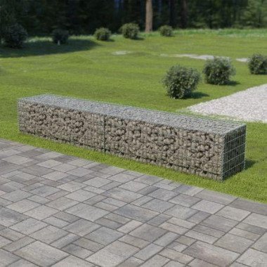 Gabion Wall With Covers Galvanised Steel 300x50x50 Cm