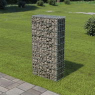 Detailed information about the product Gabion Wall with Covers Galvanised Steel 50x20x100 cm