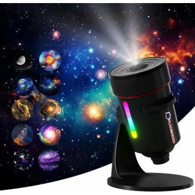 Galaxy Projectorï¼ŒUpgraded 4K HD Star Projector Lens, 10 Realistic Nebula Scenarios Room Lights for Bedrooms Home Theaters Kids Rooms, Black