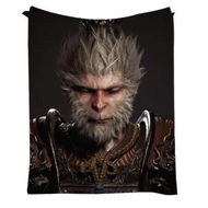 Detailed information about the product Game Black Myth Wukong 150x130cm Merchandise Soft Flannel Throw Blanket Gift for Men Kids