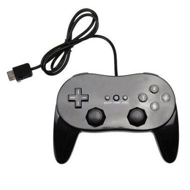 Game Controller compatible for Wii Classic Controller Pro - Black