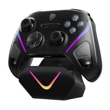 Game Controller, TMR Anti Drift Joysticks, Dual Mode Triggers, 1000Hz Polling, for PC, Switch, Switch2, iOS, Android with Charging Dock, Black