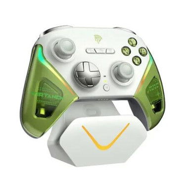 Game Controller, TMR Anti Drift Joysticks, Dual Mode Triggers, 1000Hz Polling, for PC, Switch, Switch2, iOS, Android with Charging Dock, Green