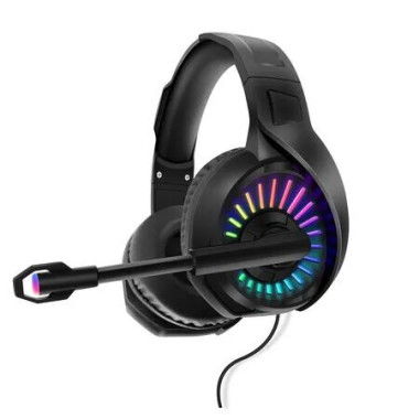Gaming Headset with Microphone Compatible with PS4 PS5 Xbox One PC Laptop Over-Ear Headphones with LED RGB Light, Noise Canceling Mic Stereo Surround Sound