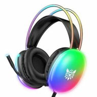 Detailed information about the product Gaming Headset with Microphone, RGB Rainbow Lighting, PC Wired Lightweight Gaming Headphones for PS4/PS5/Laptop/MAC,Surround Sound-Black