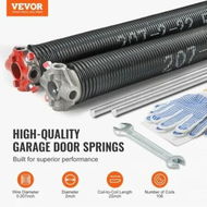 Detailed information about the product Garage Door Torsion Springs Pair of 0.207 x 2 x 22inch with Winding Bars