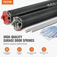 Detailed information about the product Garage Door Torsion Springs, Pair of Î¦6.35 x Î¦50.8 x 711.2mm, 16000 Cycles, Garage Door Springs with Non-Slip Winding Bars, Gloves and Mounting Wrench, Electrophoresis Coated for Replacement