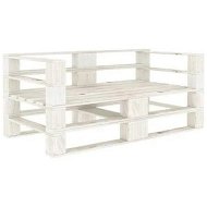 Detailed information about the product Garden 2-Seater Pallet Sofa White Solid Pinewood