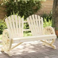 Detailed information about the product Garden Adirondack Chair 2-Seater Solid Wood Fir