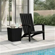Detailed information about the product Garden Adirondack Chair Black Polypropylene
