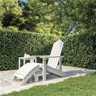 Detailed information about the product Garden Adirondack Chair With Footstool HDPE White