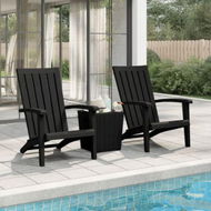 Detailed information about the product Garden Adirondack Chairs 2 Pcs Black Polypropylene