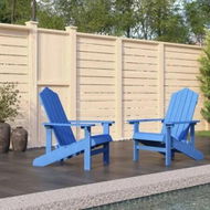 Detailed information about the product Garden Adirondack Chairs 2 pcs HDPE Aqua Blue