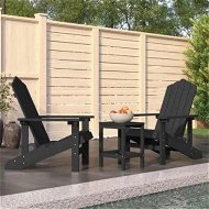 Detailed information about the product Garden Adirondack Chairs with Table HDPE Anthracite