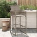 Garden Bar Stools 2 pcs Grey Poly Rattan. Available at Crazy Sales for $229.95