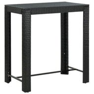 Detailed information about the product Garden Bar Table Black 100x60.5x110.5 Cm Poly Rattan.