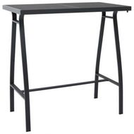 Detailed information about the product Garden Bar Table Black 110x60x110 Cm Tempered Glass