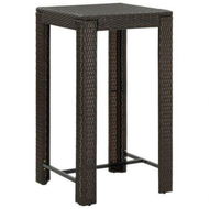 Detailed information about the product Garden Bar Table Brown 60.5x60.5x110.5 Cm Poly Rattan