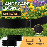Detailed information about the product Garden Bed Edging Landscape Lawn Border Flexible DIY Fence Barrier Plant Grass Flower Yard Path Driveway Metal Support Galvanised Steel 90x20cm 6Pcs