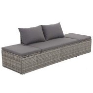 Detailed information about the product Garden Bed Grey 195x60 Cm Poly Rattan
