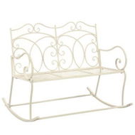 Detailed information about the product Garden Bench 104 Cm Iron Antique White