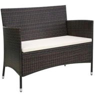 Detailed information about the product Garden Bench 106 cm Poly Rattan Brown