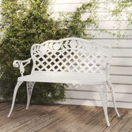 Detailed information about the product Garden Bench 108 Cm Cast Aluminium White