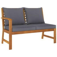 Detailed information about the product Garden Bench 114.5 Cm With Dark Gray Cushion Solid Acacia Wood.