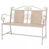 Detailed information about the product Garden Bench 115 Cm Steel White