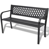 Detailed information about the product Garden Bench 118 Cm Steel Black