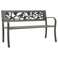 Detailed information about the product Garden Bench 125 Cm Steel Grey