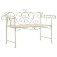 Detailed information about the product Garden Bench 132 Cm Metal Antique White