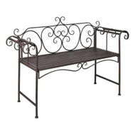 Detailed information about the product Garden Bench 132 Cm Steel Antique Brown