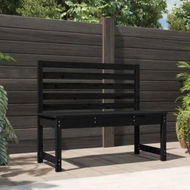 Detailed information about the product Garden Bench Black 109 cm Solid Wood Pine