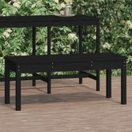 Detailed information about the product Garden Bench Black 109x44x45 cm Solid Wood Pine