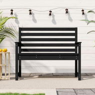 Detailed information about the product Garden Bench Black 109x48x91.5 Cm Solid Wood Pine.